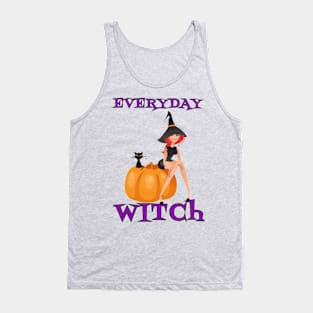 Everyday Witch Happy Halloween Wiccan Mystery Magic Gift Tank Top